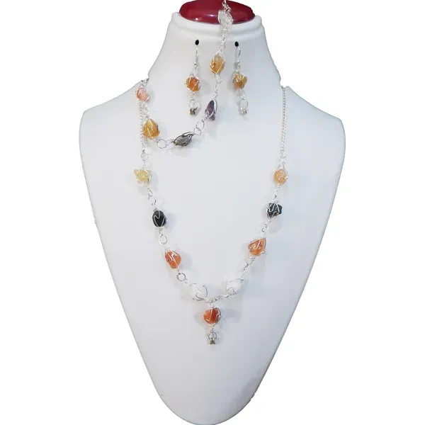 Multicolor_Gemstone_Tumble_Silver_Tone_Necklace_For_Women