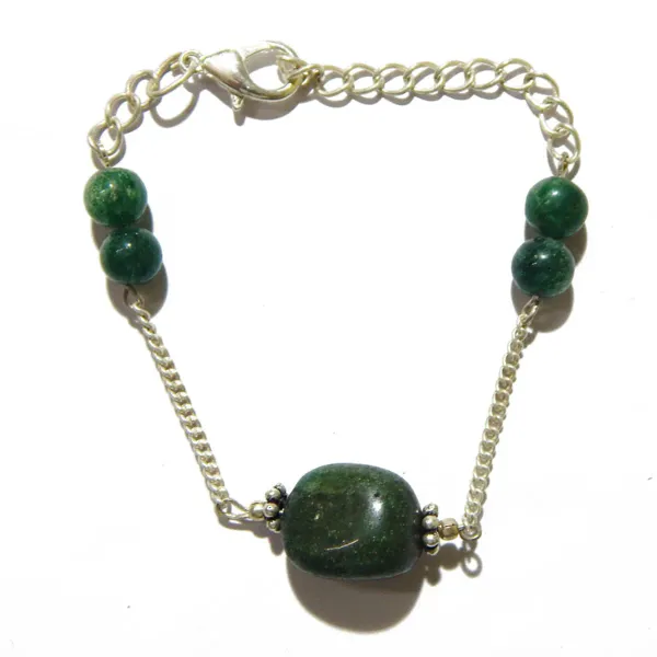 Green_Gemstone_Aventurine_Tumble_Beads_Chain_Bracelet_For_Women