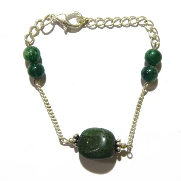 Green_Gemstone_Aventurine_Tumble_Beads_Chain_Bracelet_For_Women