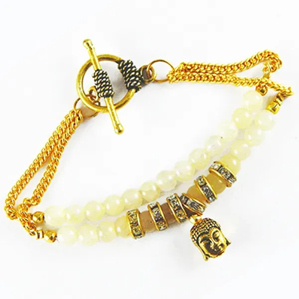 Yellow_Gemstone_Citrine_6mm_Round_Beads_Gold_Chain_Bracelet_For_Women