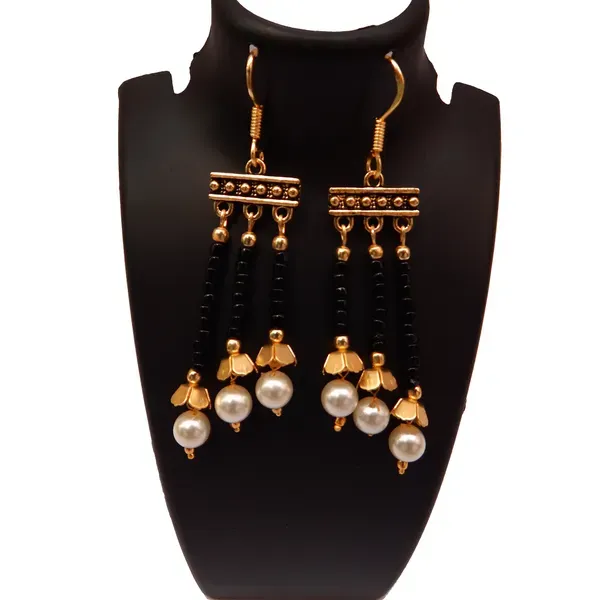 Black_Glass_Seed_Beaded_With_Pearl_Earrings_For_Women