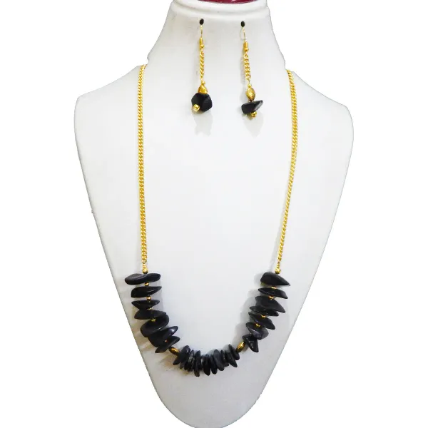 Black_Gem_Stone_Agate_Chips_Necklace_For_Women