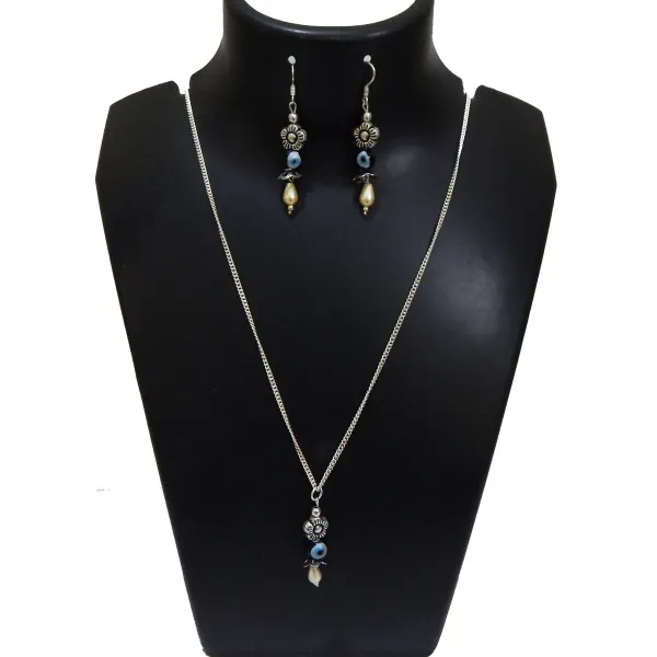 Blue_Metal_Chain_With_Small_Evil_Eye_Bead_Pendant_Jewelry_For_Women