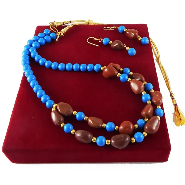 Blue_Gemstone_Red_Jasper_Tumble_And_Turquise_Beads_Necklace_For_Women