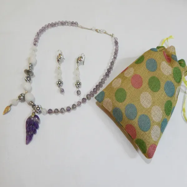 Purple_Gemstone_Amethist_White_Agate_Tumble_Necklace_For_Women