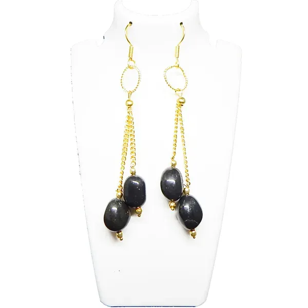 Black_Gemstone_Agate_Tumble_Earrings_For_Women