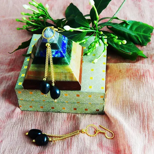 Black_Gemstone_Agate_Tumble_Earrings_For_Women