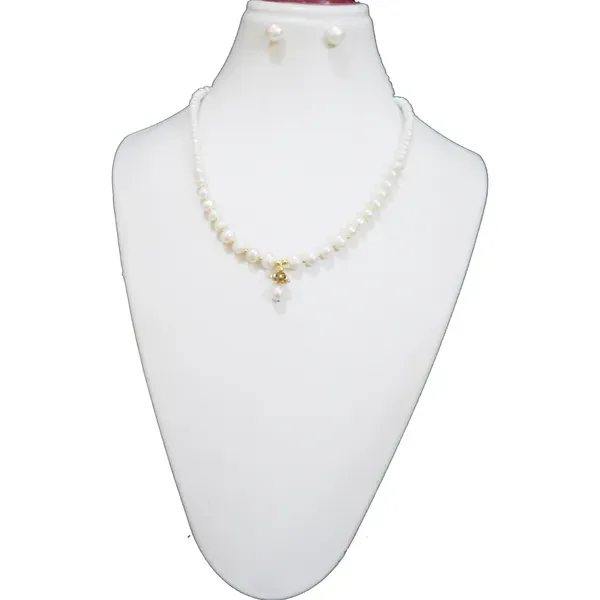 White_Single_Line_Gradient_Real_Pearl_Necklace_For_Women