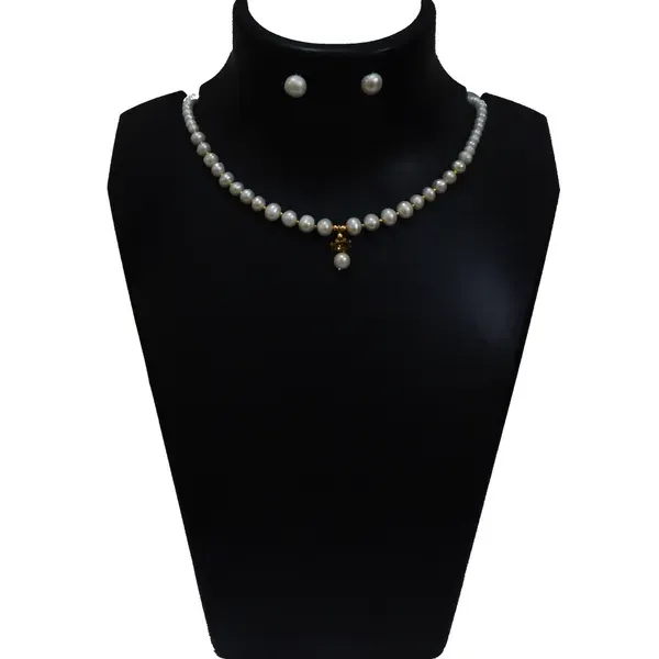 White_Single_Line_Gradient_Real_Pearl_Necklace_For_Women