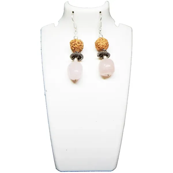 White_Rudraksha_Agate_Stone_Earrings_For_Women