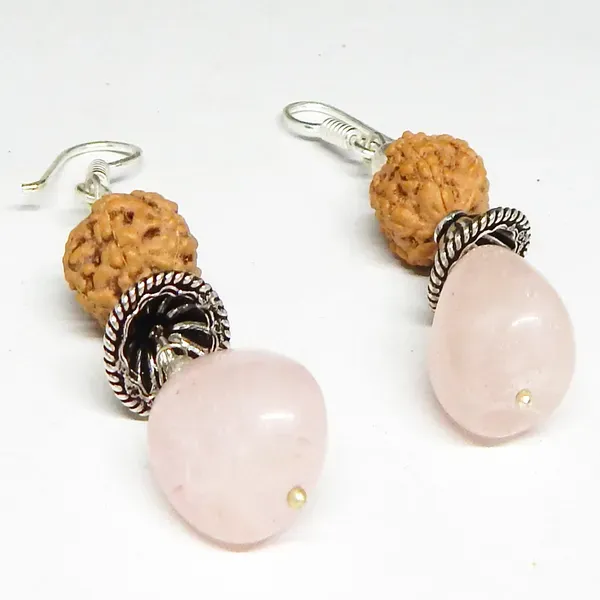 White_Rudraksha_Agate_Stone_Earrings_For_Women