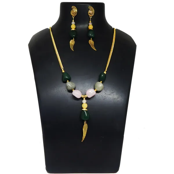 Multicolor_Gemstone_Tumble_Beads_Necklace_For_Women