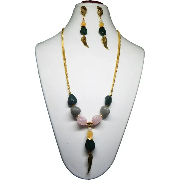 Multicolor_Gemstone_Tumble_Beads_Necklace_For_Women