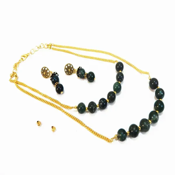 Green_Gemstone_Aventurine_2_Line_Heart_Chakra_Necklace_For_Women