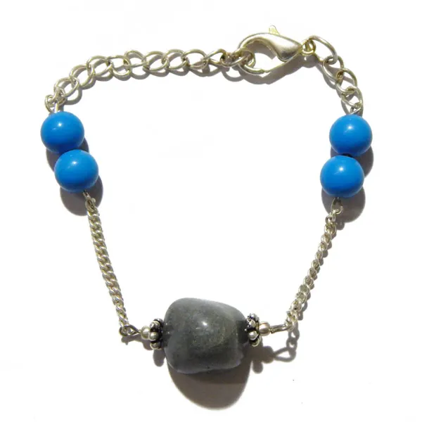 Gray_Gemstone_Sodalite_Tumble_Turuise_Beads_Chain_Bracelet_For_Women