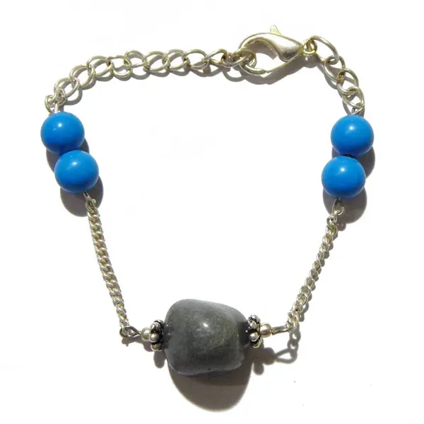 Gray_Gemstone_Sodalite_Tumble_Turuise_Beads_Chain_Bracelet_For_Women