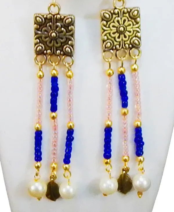 Multicolor_Glass_Seed_Beads_Hook_Earrings_For_Girls