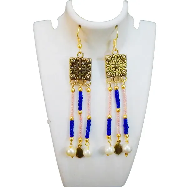 Multicolor_Glass_Seed_Beads_Hook_Earrings_For_Girls