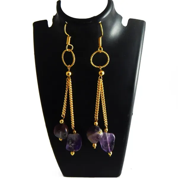 Purple_Gemstone_Tumble_Amethys_Earrings_For_Women