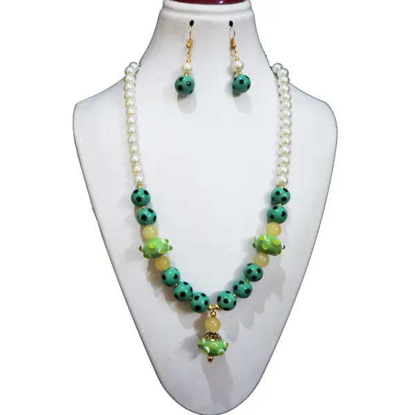 Sea_Green_Synthetic_Pearl_Lampwork_Glass_Beads_Necklace_For_Women
