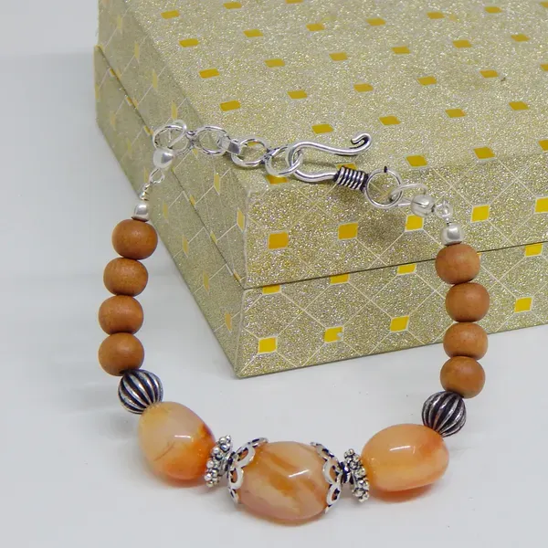 Orange_Carnelian_Tumble_White_Sandal_Wood_Bracelet_For_Sacral_Chakra_Wom_More
