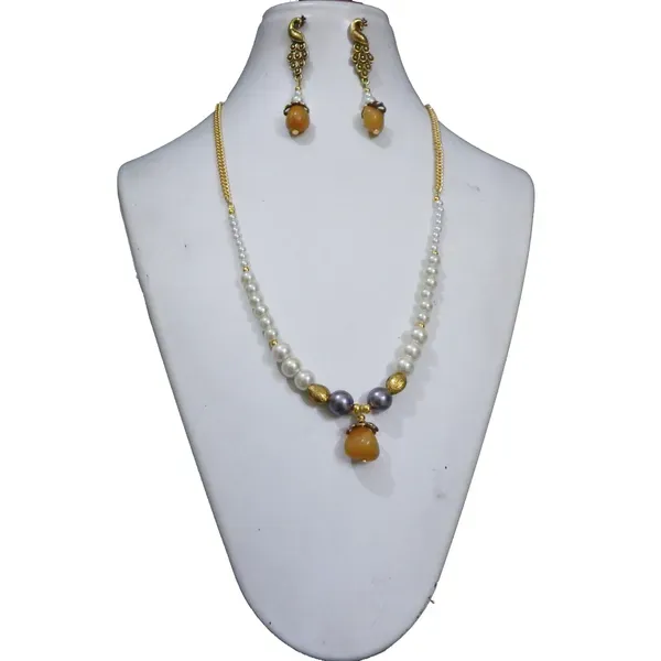 Multicolor_Synthetic_Pearl_With_Yellow_Aventurine_Tumble_Necklace_For_Women