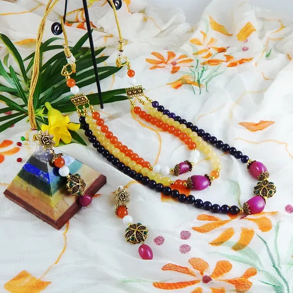 Multicolor_Mixed_Gemstone_Tumble_Beaded_Necklace_For_Women