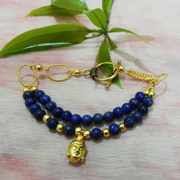 Blue_Gemstone_Lapis_Lazuli_6mm_Round_Beads_Gold_Chain_Bracelet_For_Women