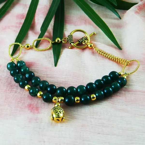 Green_Gemstone_Aventurine_6mm_Round_Beads_Gold_Chain_Bracelet_For_Women