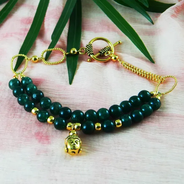 Green_Gemstone_Aventurine_6mm_Round_Beads_Gold_Chain_Bracelet_For_Women