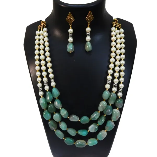 Green_Gemstone_Aventurine_Synthetic_Pearl_Necklace_For_Women