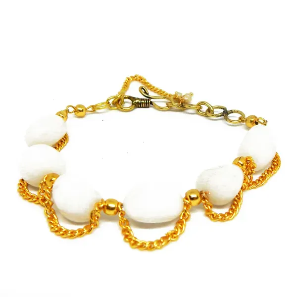 White_Gemstone_Agate_Tumble_For_Crown_Chakra_Bracelet_Women