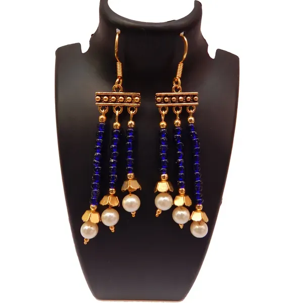 Blue_Glass_Seed_Beaded_With_Pearl_Earrings_For_Women