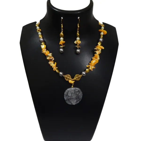 Yellow_Beaded_Necklace_For_Women