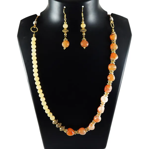 Multicolor_Carnelian_Yellow_Aventurine_Gemstone_Beads_Necklace_For_Women