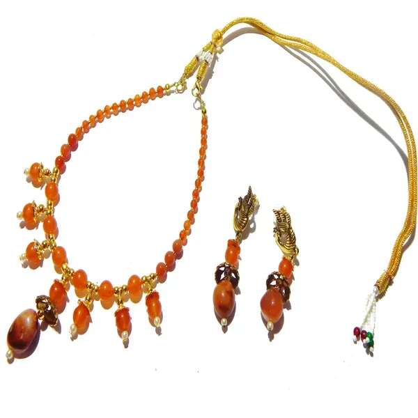 Orange_Gemstone_Carnelian_Beads_Sacral_Chakra_Choker_Necklace_For_Women