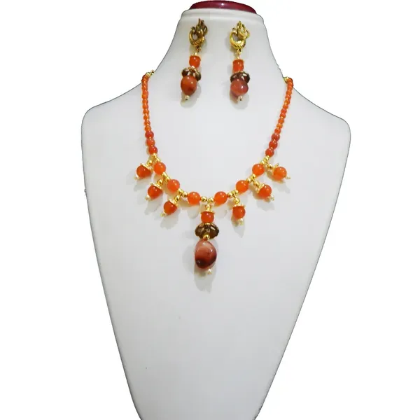Orange_Gemstone_Carnelian_Beads_Sacral_Chakra_Choker_Necklace_For_Women