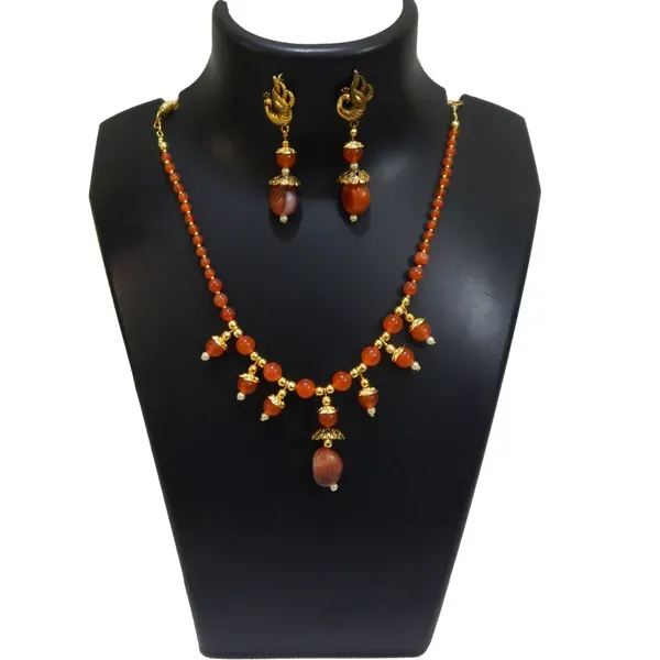 Orange_Gemstone_Carnelian_Beads_Sacral_Chakra_Choker_Necklace_For_Women