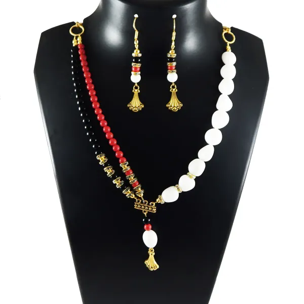 Multicolor_Gemstone_Tumble_2_Line_Stone_Beads_Necklace_For_Women