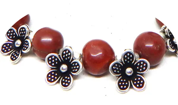 Maroon_Gemstone_Red_Jasper_Bracelet_For_Women