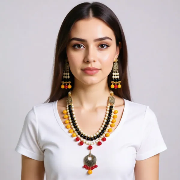 Multicolor_Synthetic_Pearl_Glass_Beads_Necklace_For_Women