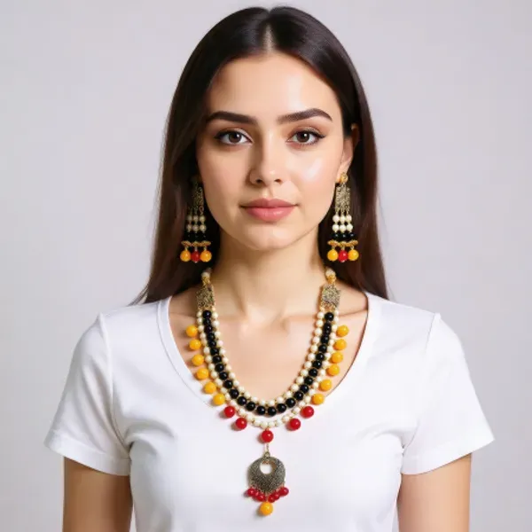 Multicolor_Synthetic_Pearl_Glass_Beads_Necklace_For_Women
