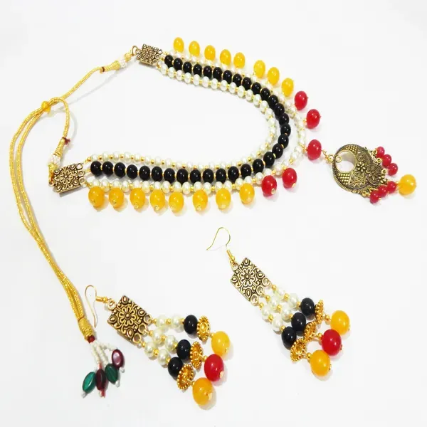 Multicolor_Synthetic_Pearl_Glass_Beads_Necklace_For_Women