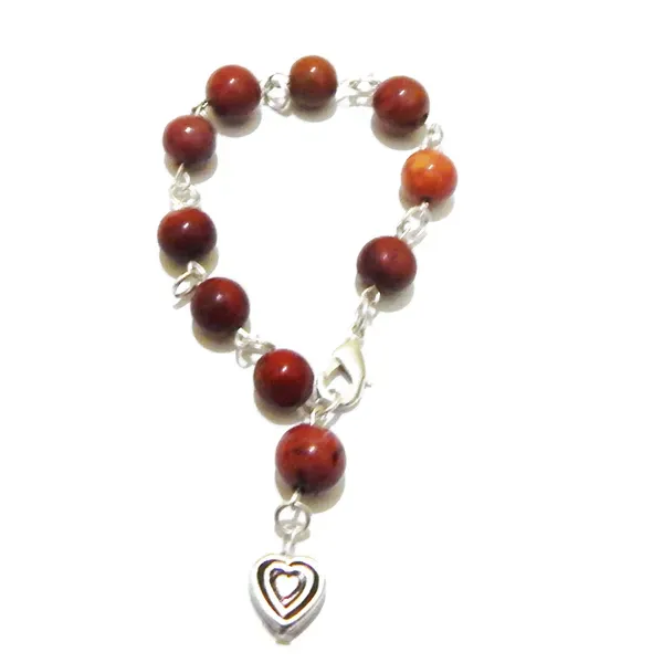 Maroon_Gemstone_Red_Jasper_With_Charms_Bracelet_For_Women