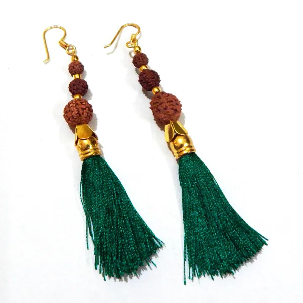 Turquoise_Rudraksha_Stone_Earrings_For_Women