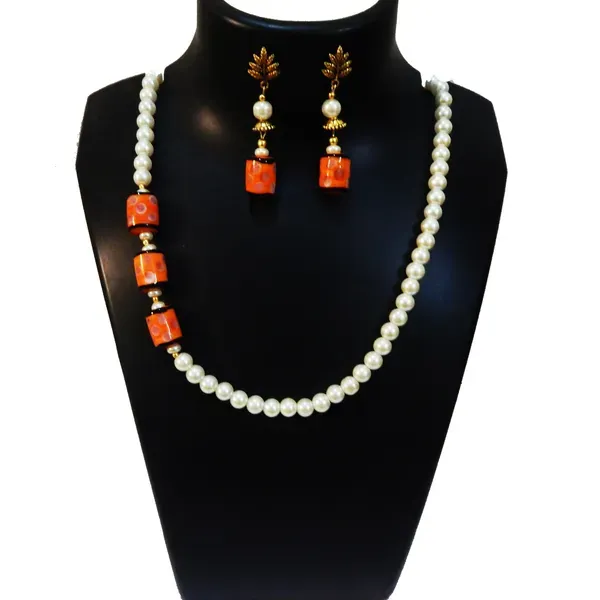 White_Synthetic_Pearl_Glass_Beads_Necklace_For_Women