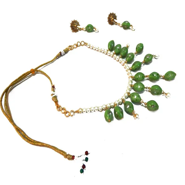 Green_Lanpwork_Glass_Beads_Choker_Necklace_For_Women
