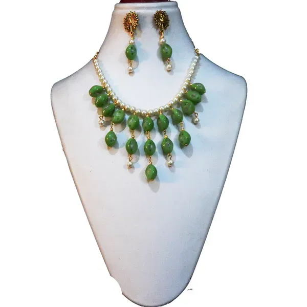 Green_Lanpwork_Glass_Beads_Choker_Necklace_For_Women