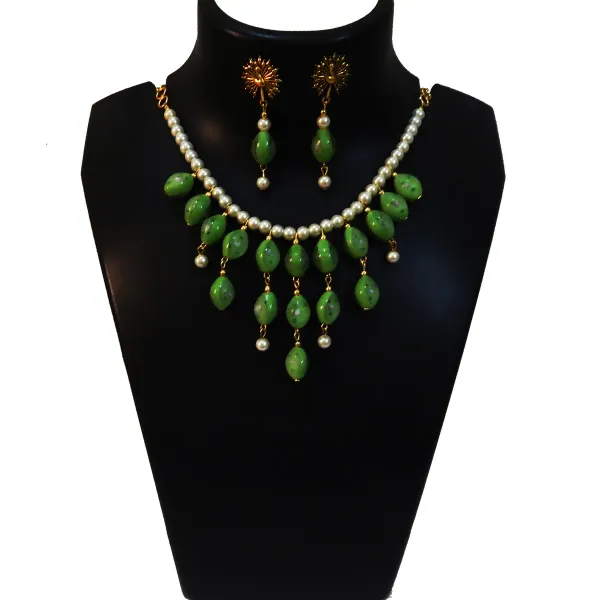 Green_Lanpwork_Glass_Beads_Choker_Necklace_For_Women
