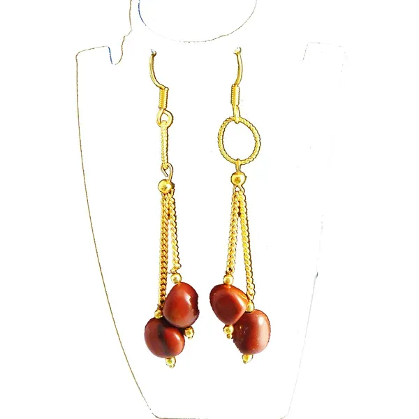 Maroon_Gemstone_Tumble_Red_Jasper_Earrings_For_Women